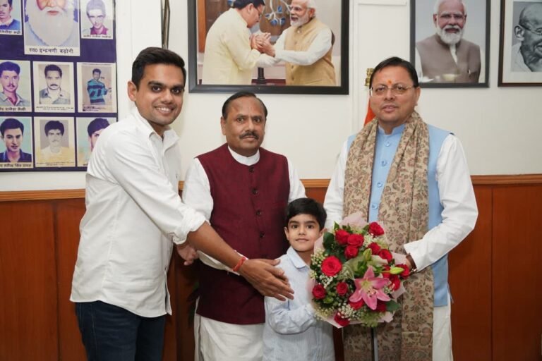 मुख्यमंत्री पुष्कर सिंह धामी से मिले राज्यमंत्री ओमप्रकाश जमदग्नि, लक्सर के विकास के मुद्दों पर हुई अहम चर्चा